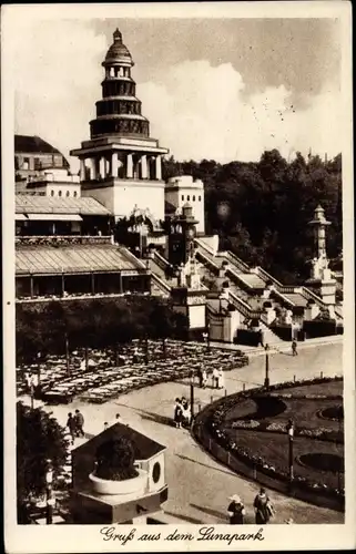 Ak Berlin Grunewald Halensee, Lunapark