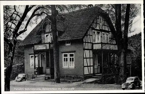 Ak Ober Sensbach Oberzent im Odenwald, Pension Schmidsruhe, Reisenkreuz, Reußenkreuz