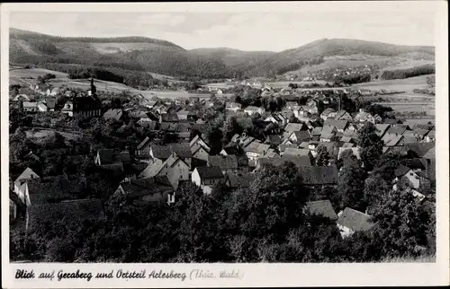 Ak Gera Geraberg in Thüringen, Blick auf Ort mit Ortsteil Arlesberg