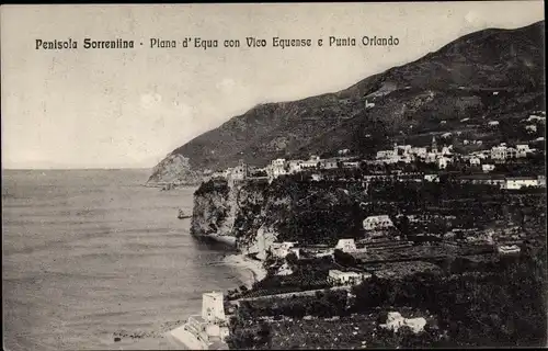 Ak Penisola Sorrentina Campania, Piana d'Equa con Vico Equense e Punta Orlando