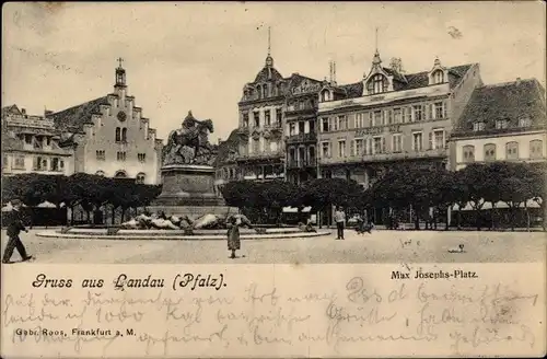 Ak Landau in der Pfalz, Max Josephs Platz