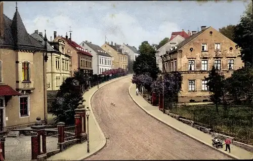 Ak Oederan Sachsen, Bahnhofstraße, Nenke und Ostermaier 4, Photochromie