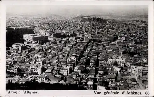 Ak Athen Griechenland, Blick auf den Ort