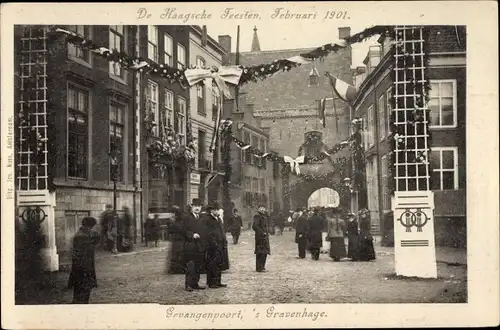 Ak 's Gravenhage Den Haag Südholland, De Haagsche Feesten 1901, Gevangenpoort