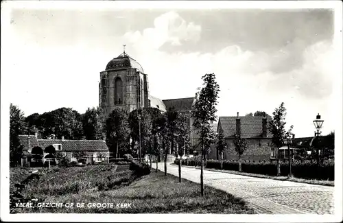 Ak Veere Zeeland, Gezicht op de Grote Kerk