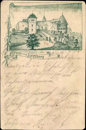 Litho Breitenbach am Herzberg, Burg Herzberg