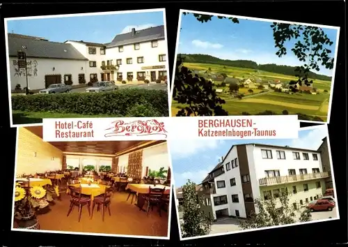 Ak Berghausen Katzenelnbogen im Taunus, Hotel Berghof, Ort