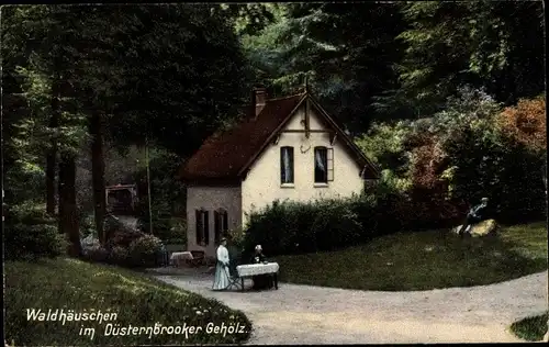 Ak Düsternbrook Kiel in Schleswig Holstein, Waldhäuschen im Düsterbrooker Gehölz