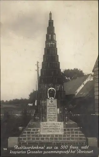 Ak Avricourt Elfringen Lothringen Moselle, Ausbläserdenkmal