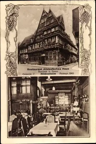 Ak Hildesheim in Niedersachsen, Restaurant Altdeutsches Haus