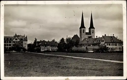 Ak Neuendettelsau in Mittelfranken, Teilansicht mit Kirche