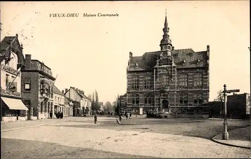 Ak Vieux Dieu Flandern Antwerpen, Maison Communale