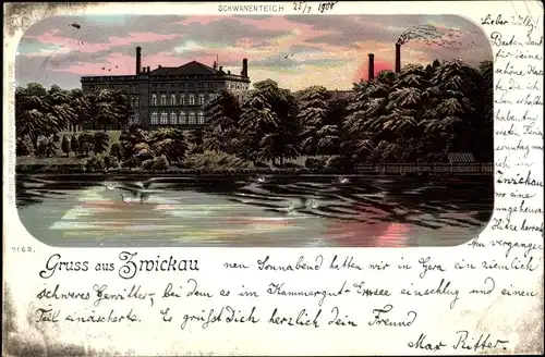 Litho Zwickau in Sachsen, Schwanenteich