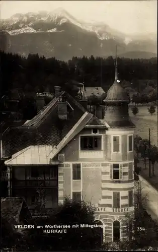 Ak Velden am Wörthersee in Kärnten, Kurkafe, Mittagskogel