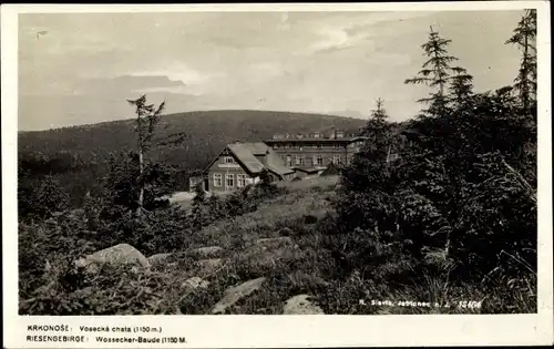 Ak Harrachov Harrachsdorf Riesengebirge Region Reichenberg, Wossecker Baude