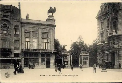 Ak Anvers Antwerpen Flandern, Entree du Jardin Zoologique