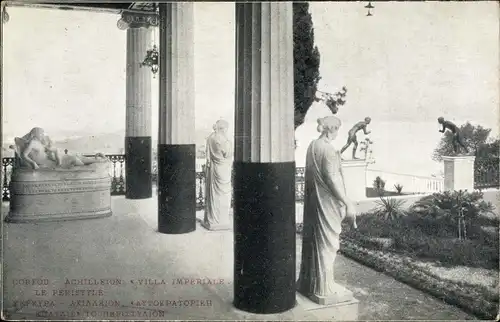 Ak Korfu Griechenland, Achilleion, Le peristyle