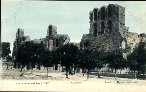 Ak Athen Griechenland, Theatre Herode Atticus