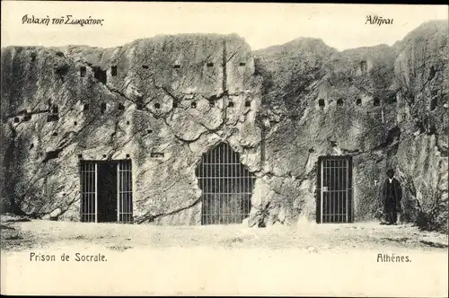 Ak Athen Griechenland, Prison de Socrate