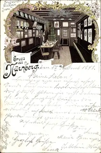 Litho Nürnberg in Mittelfranken, Bratwurst-Glöcklein, Innenansicht