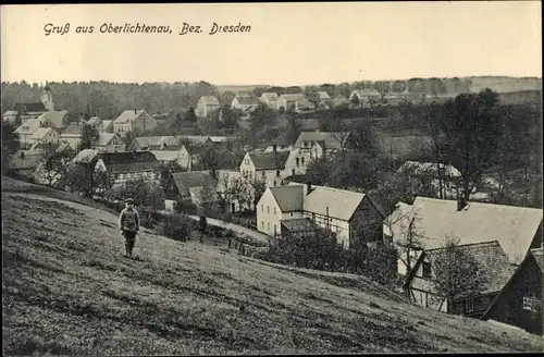 Ak Oberlichtenau Pulsnitz im Kreis Bautzen, Ortschaft