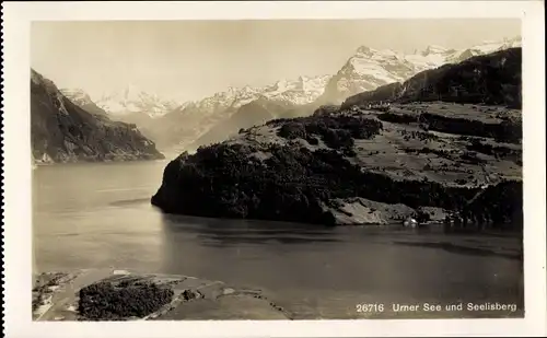 Ak Seelisberg Kanton Uri, Urner See, Landschaftsblick