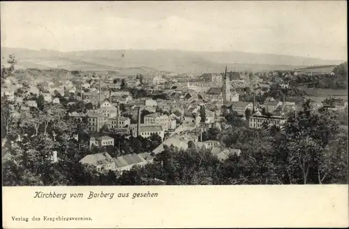 Ak Kirchberg in Sachsen, Panorama, vom Borberg aus