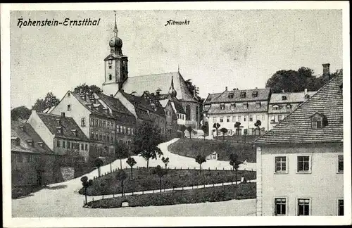 Ak Hohenstein Ernstthal in Sachsen, Altmarkt