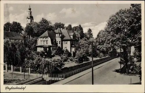 Ak Großröhrsdorf in Sachsen, Straßenansicht