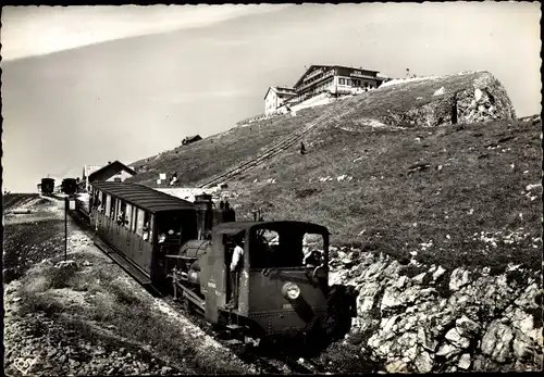 Ak St. Wolfgang im Salzkammergut Oberösterreich, Schafbergspitze, Bergbahn