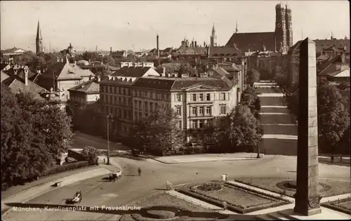 Ak München, Karolinenplatz mit Frauenkirche