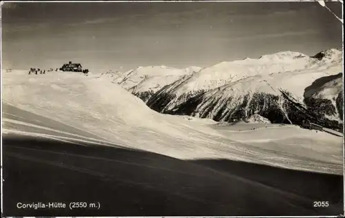 Ak Engadin Kt. Graubünden, Corviglia Hütte