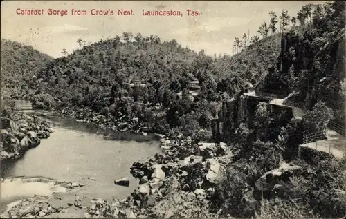 Ak Launceston Tasmanien Australien, Cataract Gorge from Crow's Nest