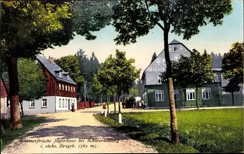 Ak Jägerhaus Bermsgrün Schwarzenberg im Erzgebirge, Gasthaus