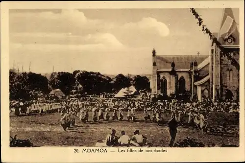 Ak Moamoa Apia Samoa Ozeanien, Les filles de nos ecoles, Missionsschülerinnen