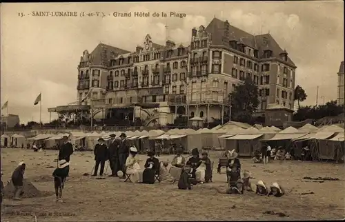 Ak Saint Lunaire Ille et Vilaine, Grand Hotel de la Plage