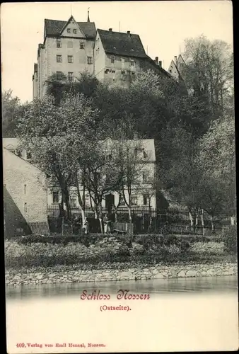 Ak Nossen in Sachsen, Schloss Nossen, Ostseite