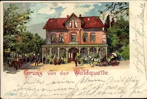 Litho Hildesheim in Niedersachsen, Waldrestaurant Waldquelle