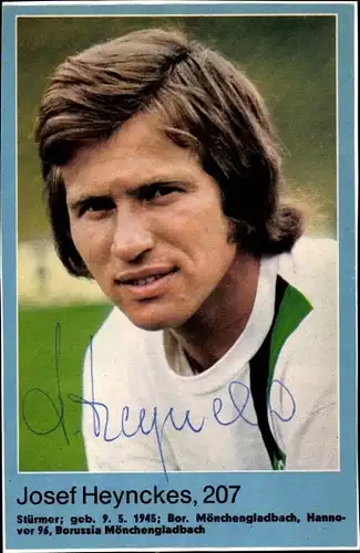 Ak Josef Heynckes, Fußballer, Portrait, Autogramm