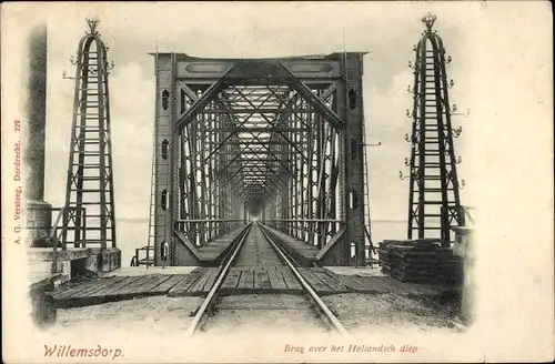 Ak Willemsdorp Dordrecht Südholland Niederlande, Brug over het Hollandsch Diep