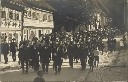 Foto Ak Goslar am Harz, Festumzug im Ort