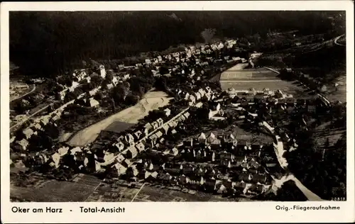 Ak Oker Goslar am Harz, Fliegeraufnahme