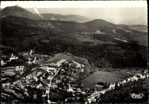 Ak Thannenkirch Elsass Haut Rhin, Totalansicht der Ortschaft, Fliegeraufnahme