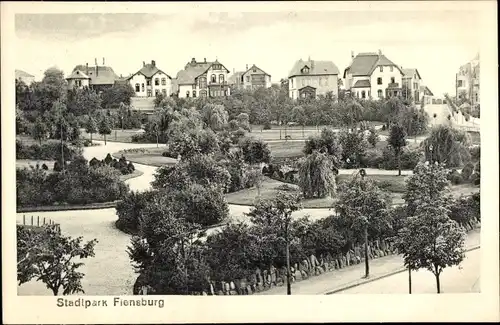 Ak Flensburg in Schleswig Holstein, Stadtpark