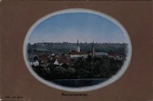 Passepartout Ak Romanswiller Romansweiler Elsass Bas Rhin, Teilansicht