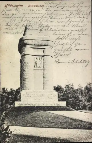 Ak Hildesheim in Niedersachsen, Bismarcksäule