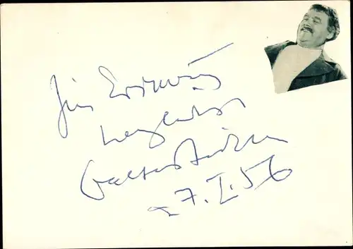 Autogrammkarte Schauspieler, Portrait, Autogramm