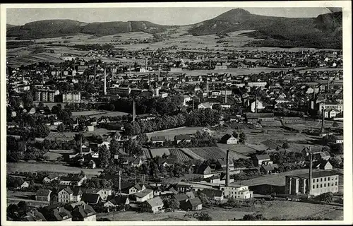 Ak Varnsdorf Warnsdorf Region Aussig, Blick vom Burgsberg