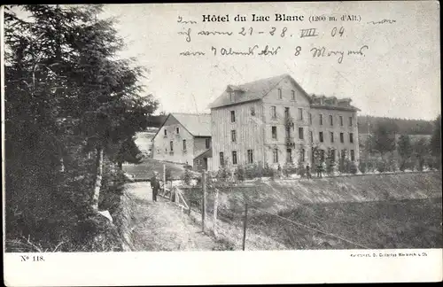 Ak Lac Blanc Orbey Urbeis Elsass Haut Rhin, Hotel du Lac Blanc