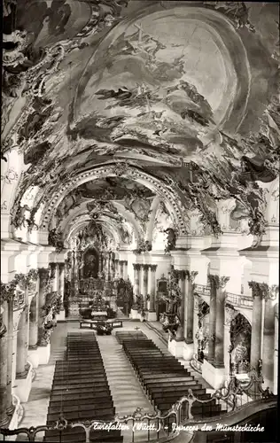 Ak Zwiefalten in Württemberg, Münsterkirche, Innenansicht